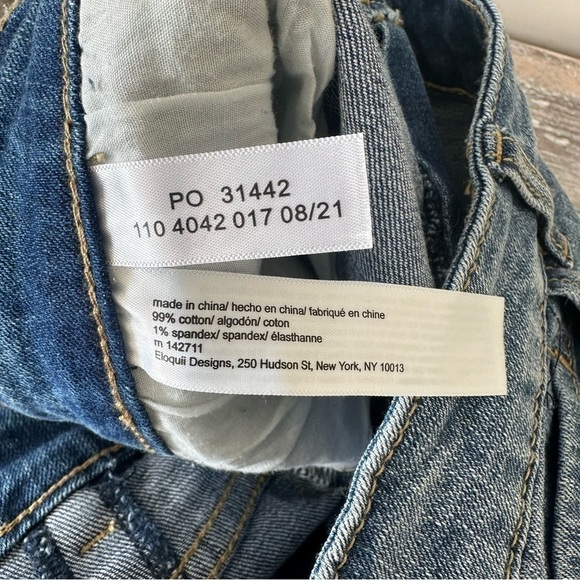 ELOQUII-DISTRESSED Medium Wash Crop Jeans (Size:18) - Picture 9 of 10